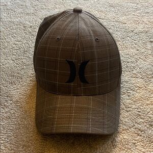 Hurley Brown Plaid Hat